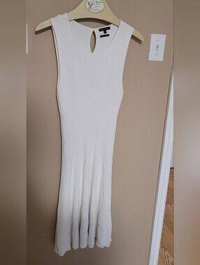 Massimo Dutti Cream Sleeveless Knit Maxi Dress